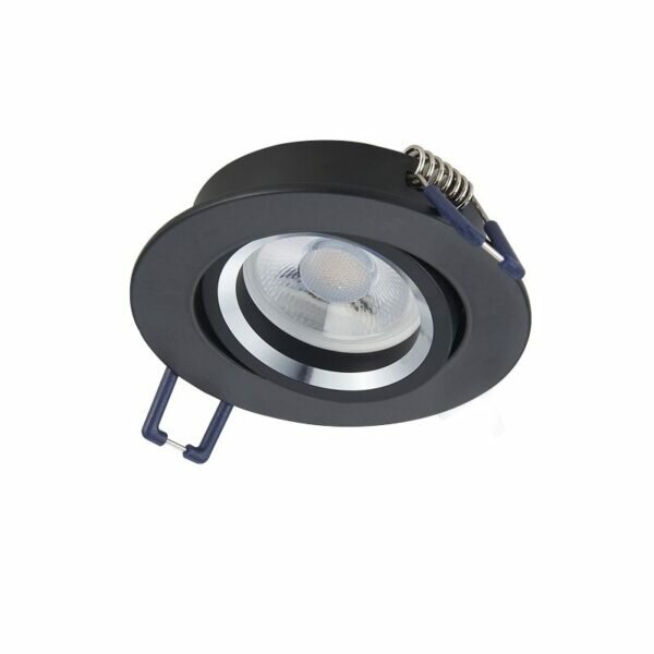 Inbouwspot kantelbaar | &Oslash;69mm | Zwart - voor 50mm LED spots