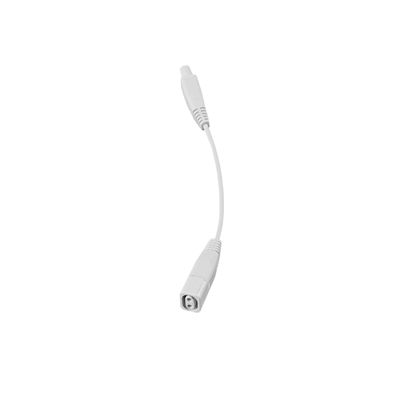 T5 connecting cable | 20 cm | White rubber, male/female connector