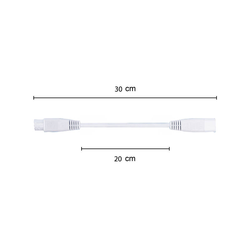 T5 Connection Cable | 30cm | White | Rubber