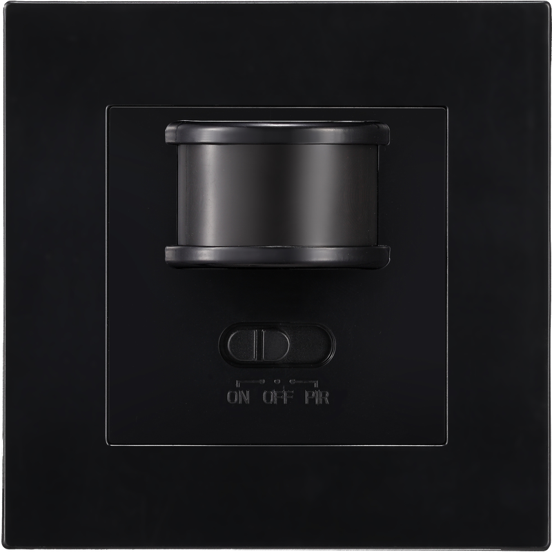 Wall-mounted Built-in Motion Sensor Black