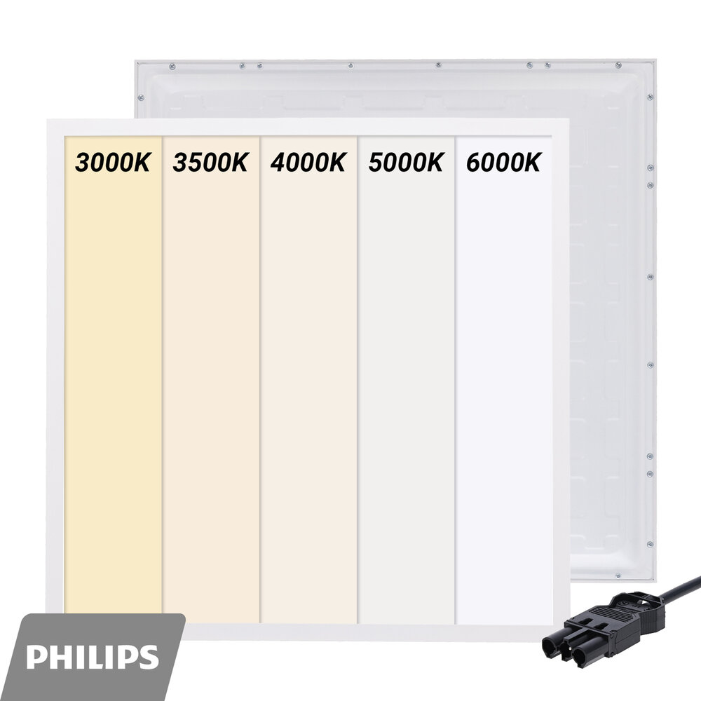 Led paneel 60x60cm | CCT switch | 28W | Back-lit | 3-SWP stekker | Philips driver
