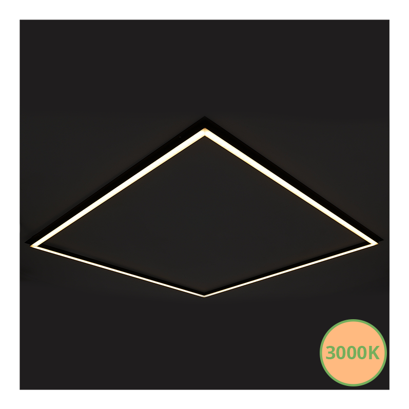LED panel 60x60cm | CCT switch | 40W | Side-lit | Black