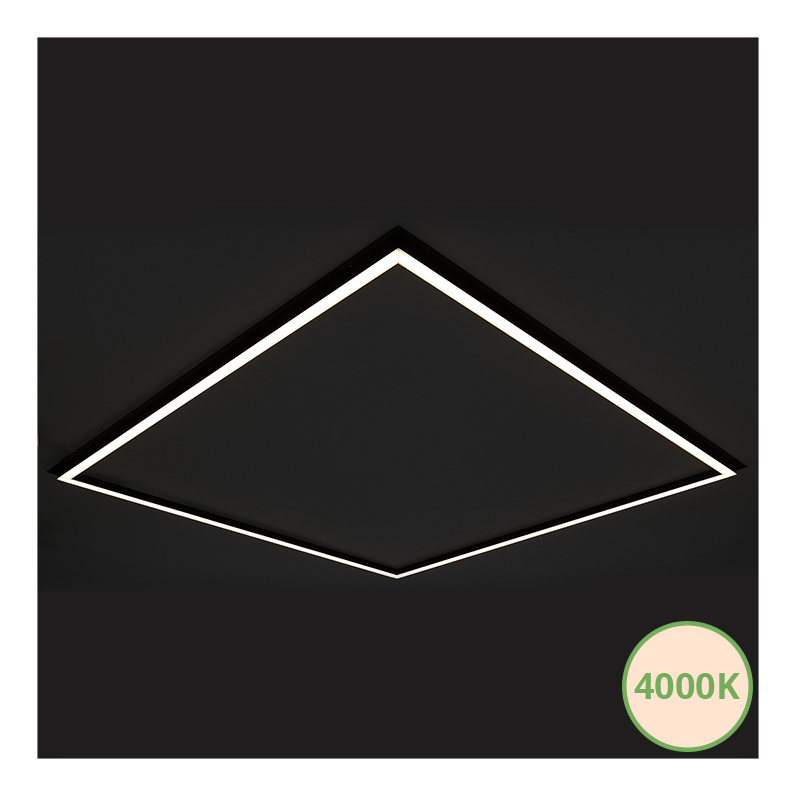 LED panel 60x60cm | CCT switch | 40W | Side-lit | Black