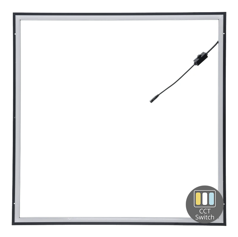 LED panel 60x60cm | CCT switch | 40W | Side-lit | Black