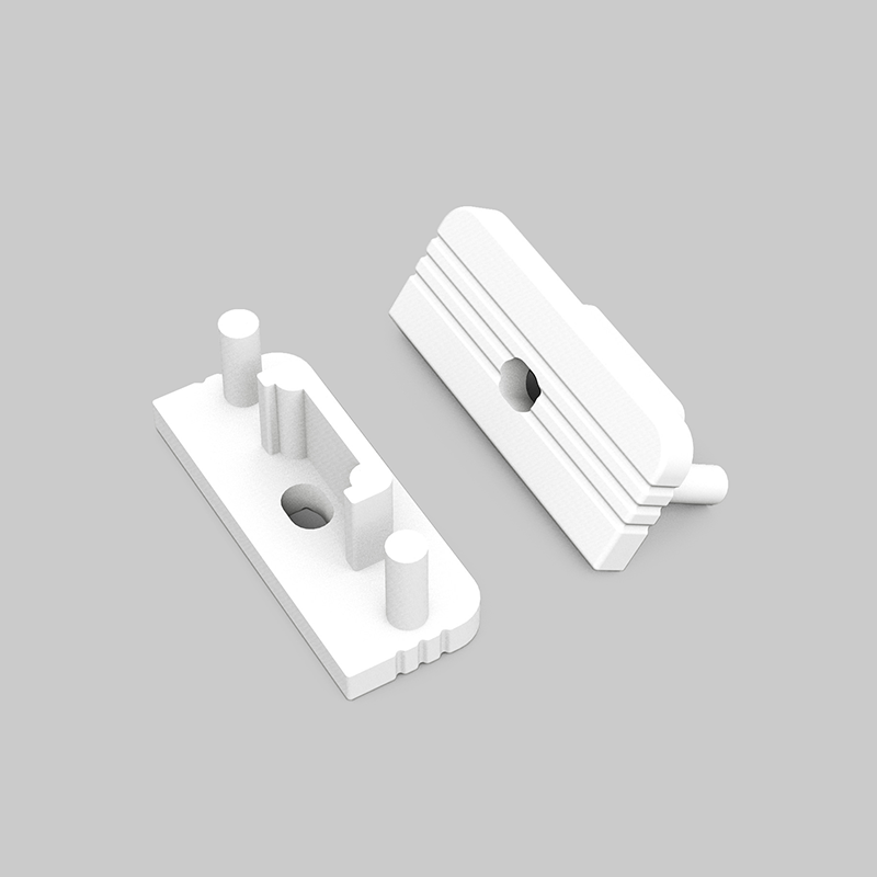 Eindkap met kabelopening tbv opbouwprofiel vlak tot 10mm | Wit | 20 stuks