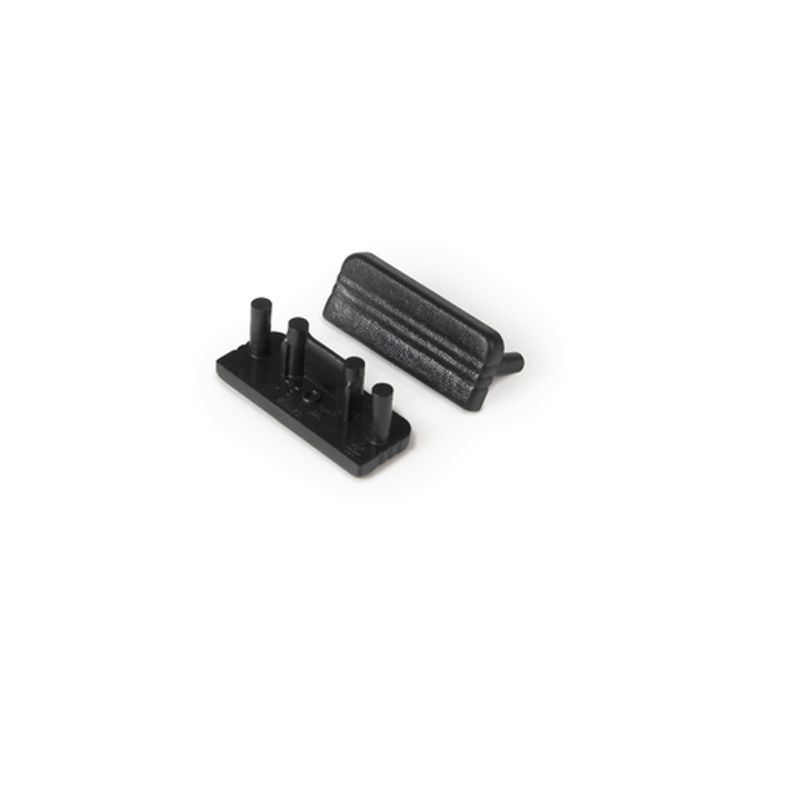 Eindkap tbv opbouwprofiel vlak tot 10mm | Zwart | 20 stuks
