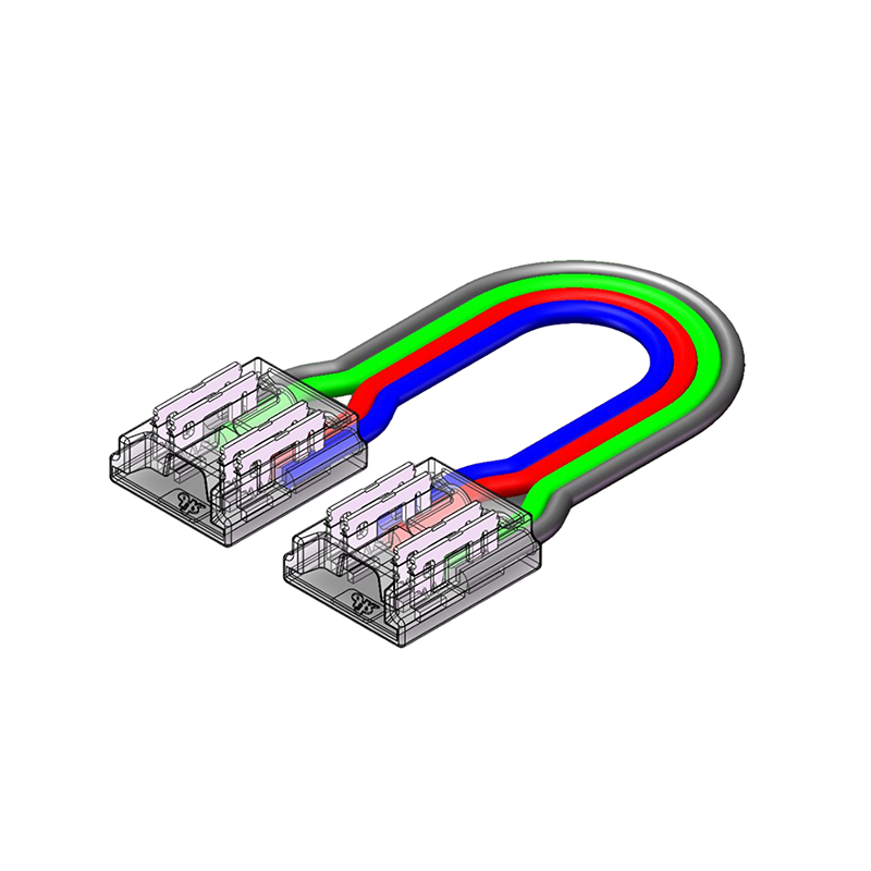 COB ledstrip connector met 15cm draad | RGB | 10mm | IP20