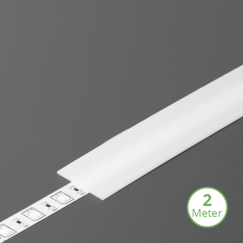 Schuifcover tbv opbouwprofiel vlak tot 14mm | 2M | Opaal