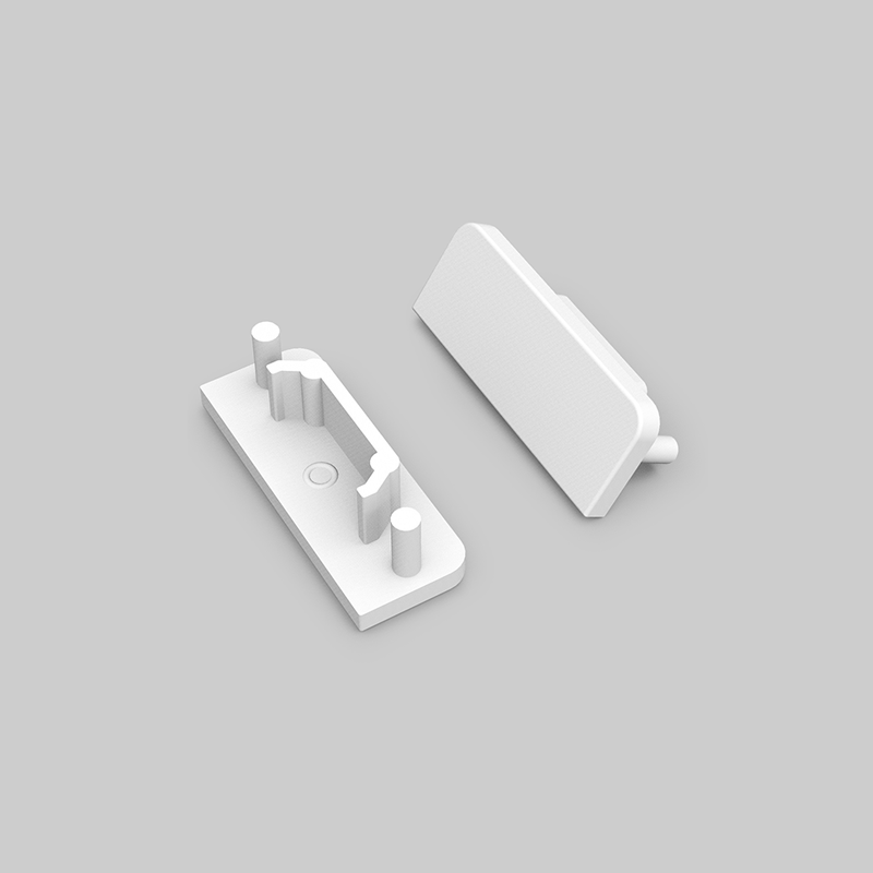 Eindkap tbv opbouwprofiel vlak tot 14mm | Wit | 2 stuks