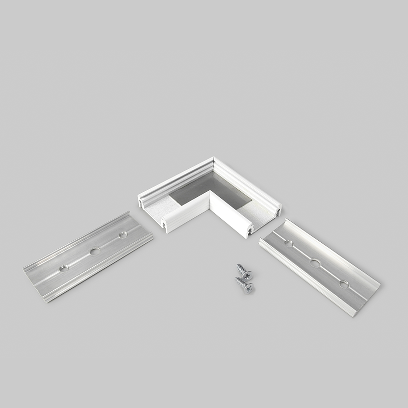 Hoekstuk tbv opbouwprofiel vlak tot 14mm | Wit