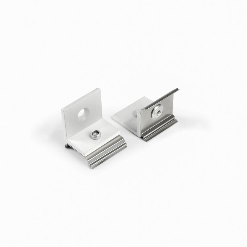 Bevestigingsclip tbv opbouwprofiel rond tot 12mm | Zijmontage | Wit | 20 stuks