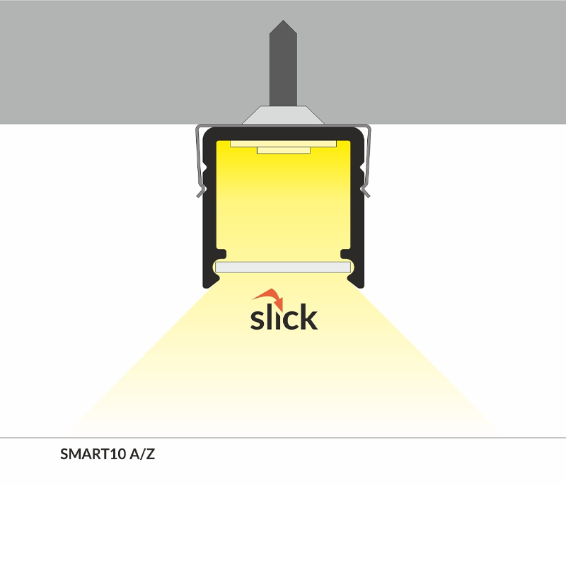 Ledstrip opbouwprofiel vierkant tot 10mm | 2M | Zilver