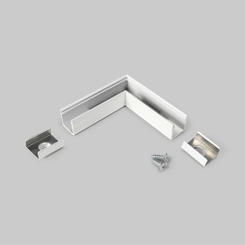 Hoekstuk tbv opbouwprofiel vierkant tot 10mm | Wit