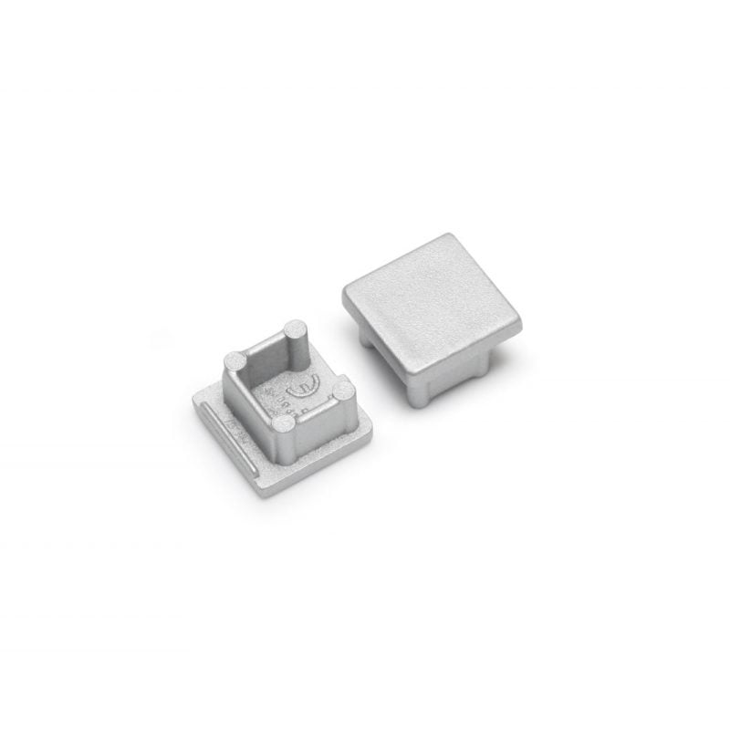 Eindkap tbv opbouwprofiel vierkant tot 10mm | Zilver | 20 stuks