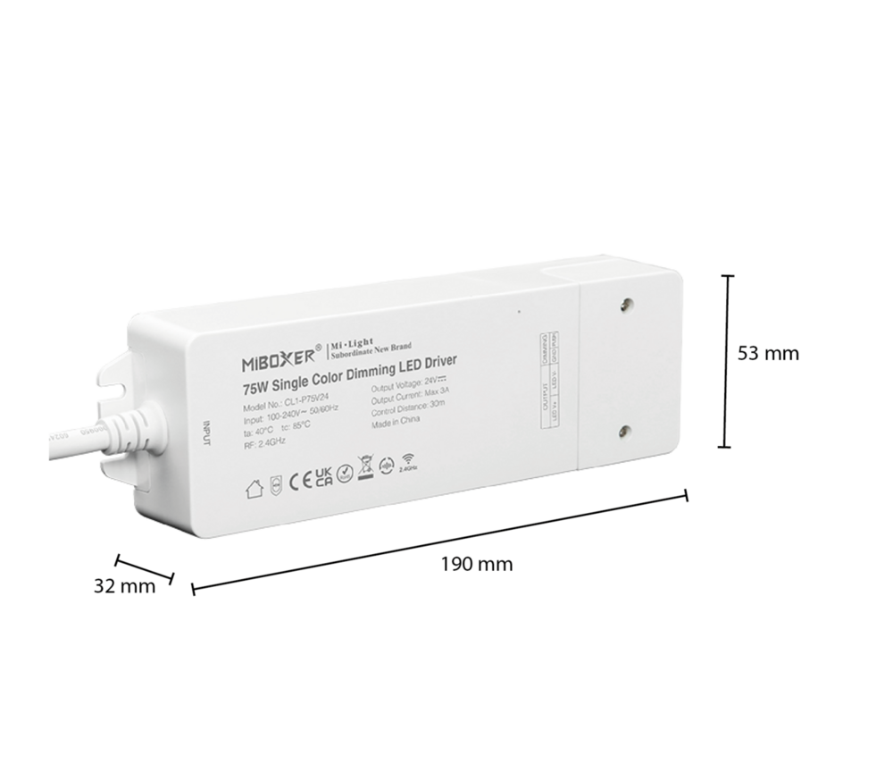 Slimme led driver | Single | 24V | 75W | Mi-Light