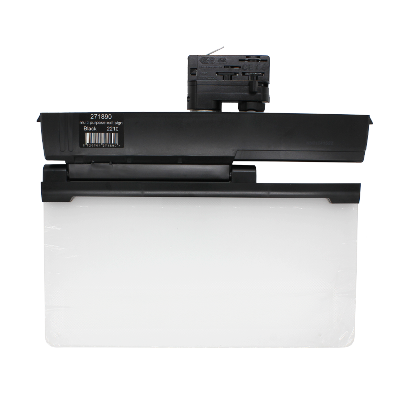 3-fase rail noodverlichting | Incl plaatjes | Zwart