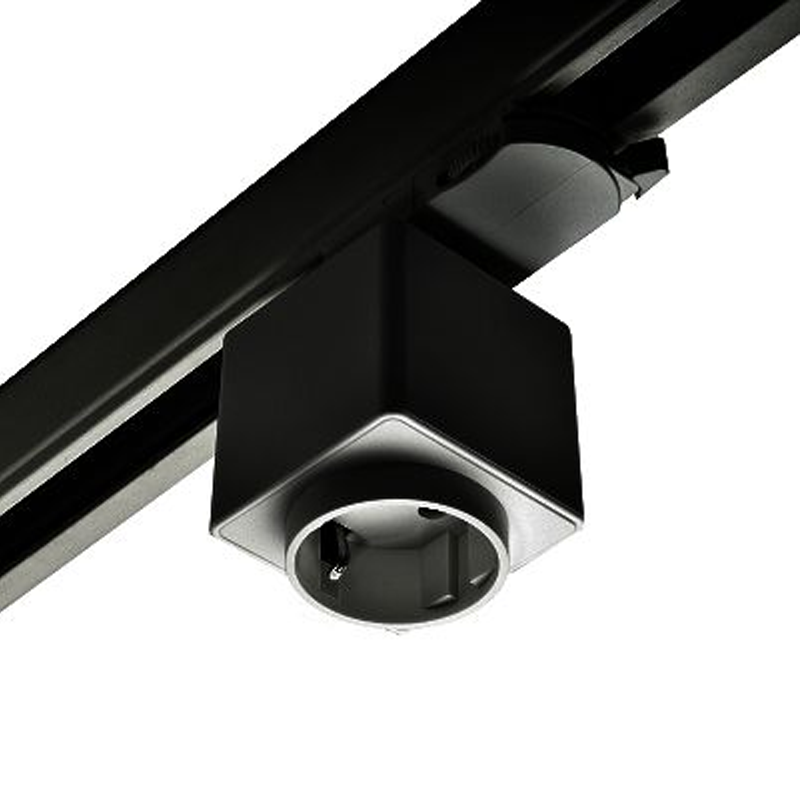 3-fase rail stopcontact | Zwart