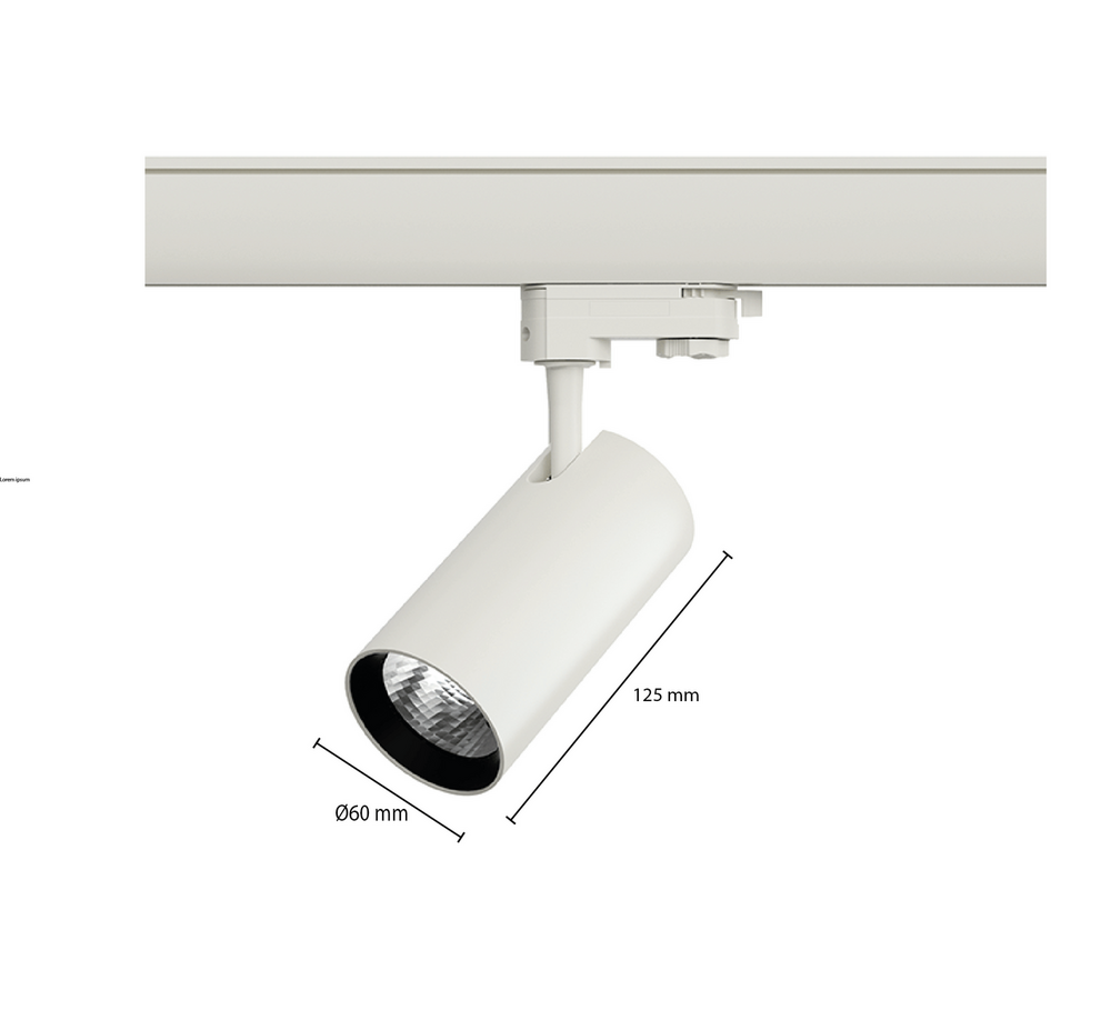 3-fase railspot 7W | 3000K | Wit