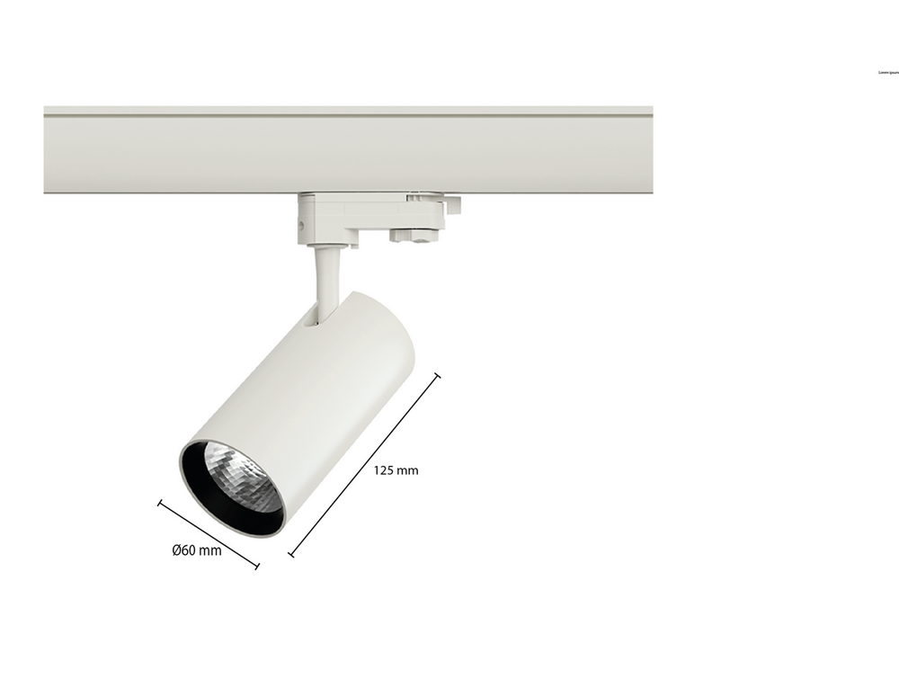 3-fase railspot 7W | 3000K | Wit