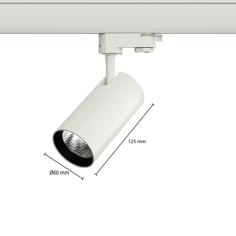 3-fase railspot 7W | 4000K | Wit
