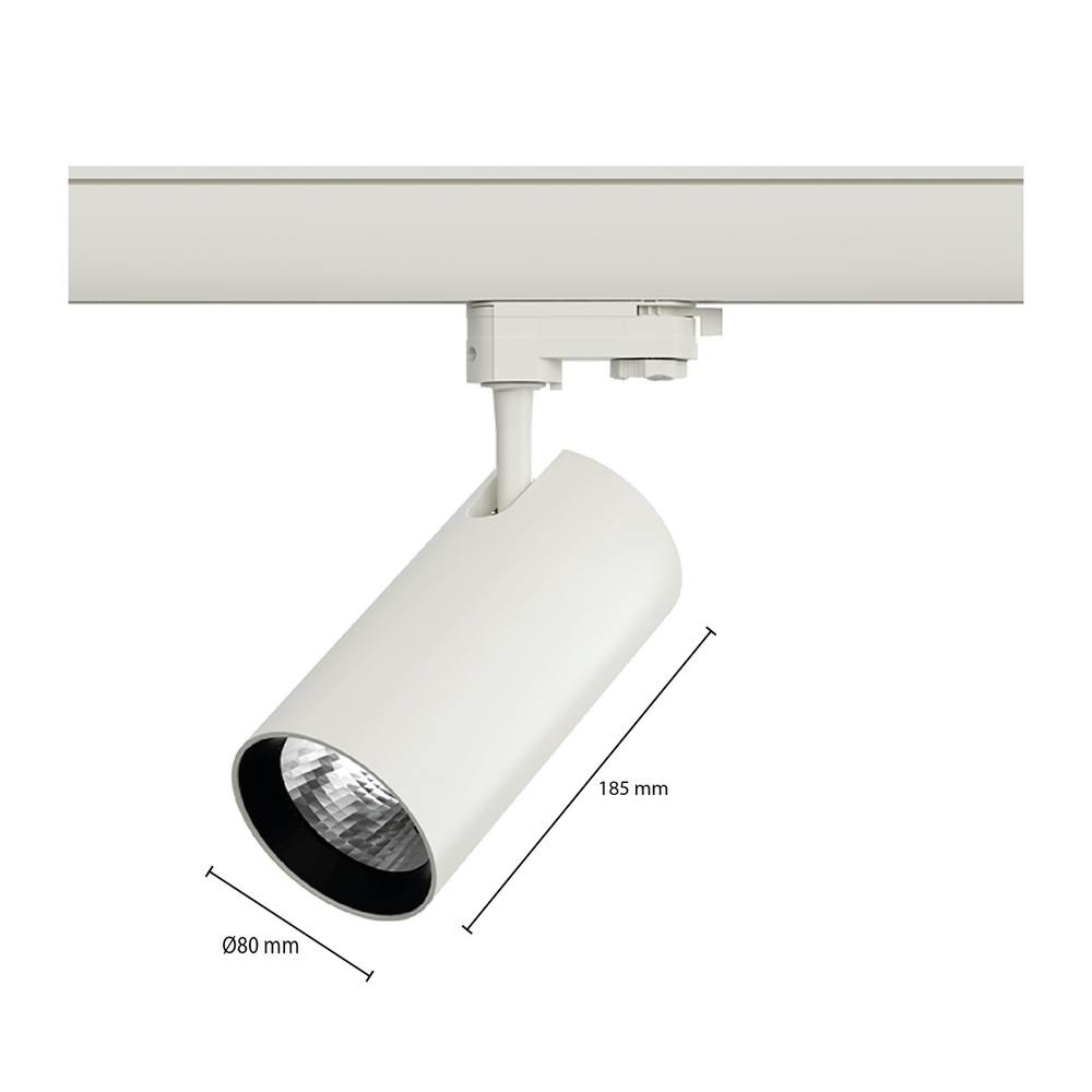 3-fase railspot 20W | 3000K | Wit