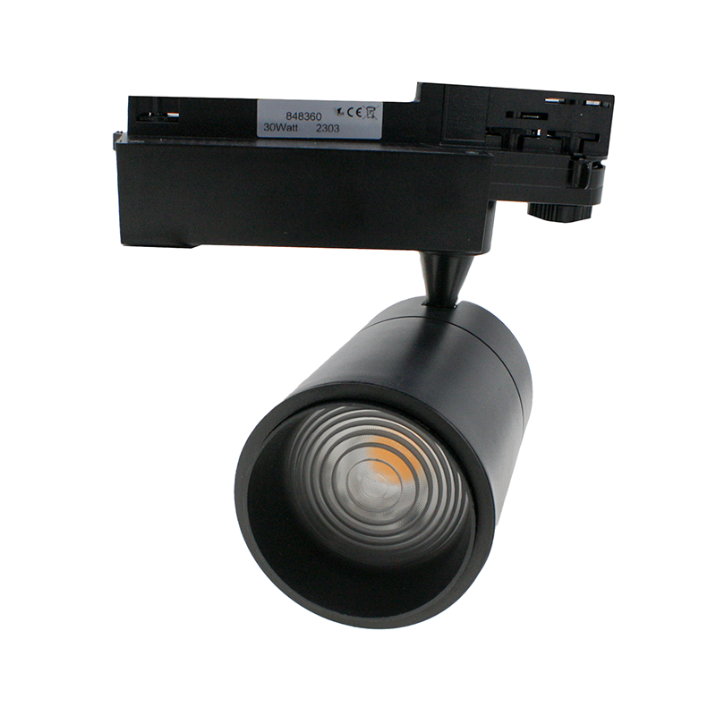 3-fase dimbare railspot 30W | 4000K | Zoomable 15-60&deg; | Zwart