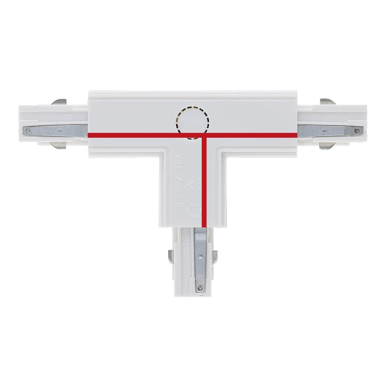 3-fase rail T-connector | Rechts-1 | Wit