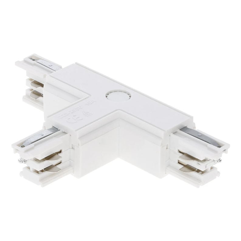 3-fase rail T-connector | Links-2 | Wit
