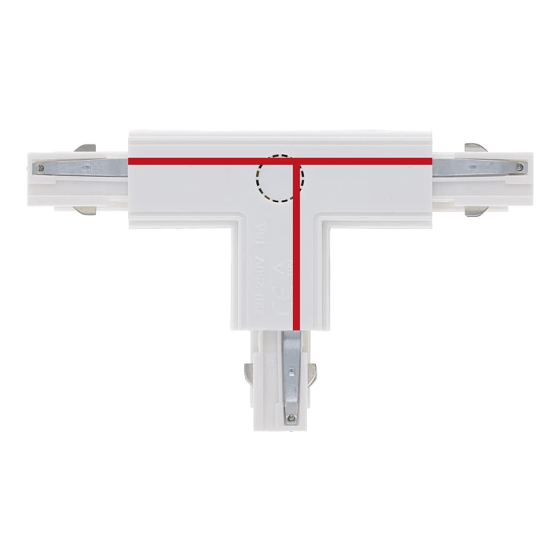 3-fase rail T-connector | Rechts-2 | Wit