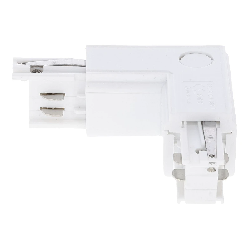 3-fase rail L-connector | Buitenhoek | Wit