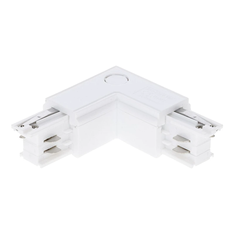 3-fase rail L-connector | Buitenhoek | Wit