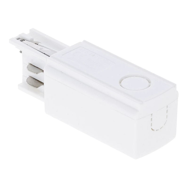 3-fase rail voedingsconnector | Rechts | Wit