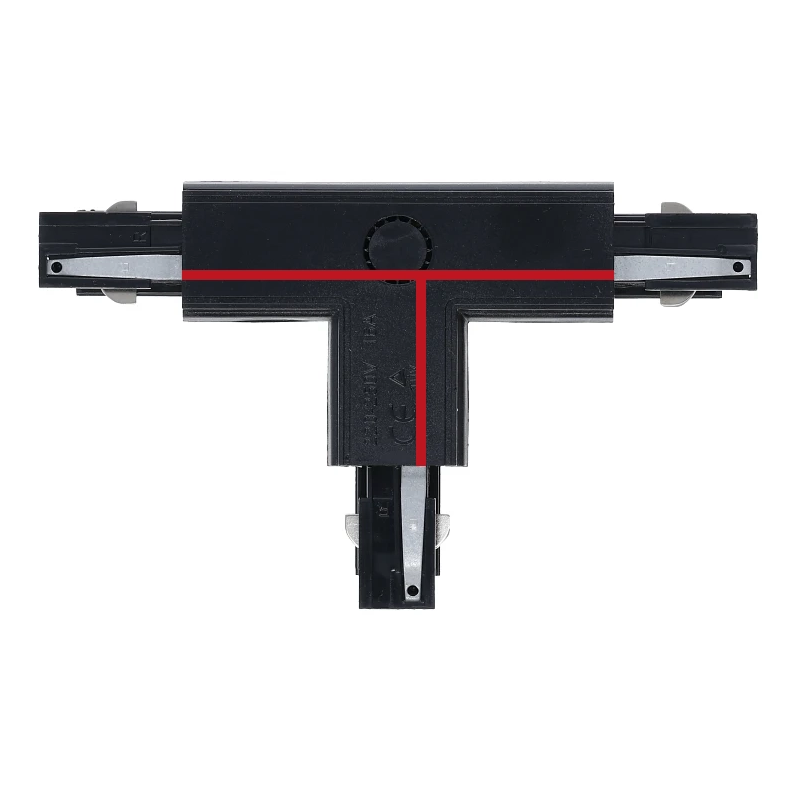 3-fase rail T-connector | Rechts-1 | Zwart
