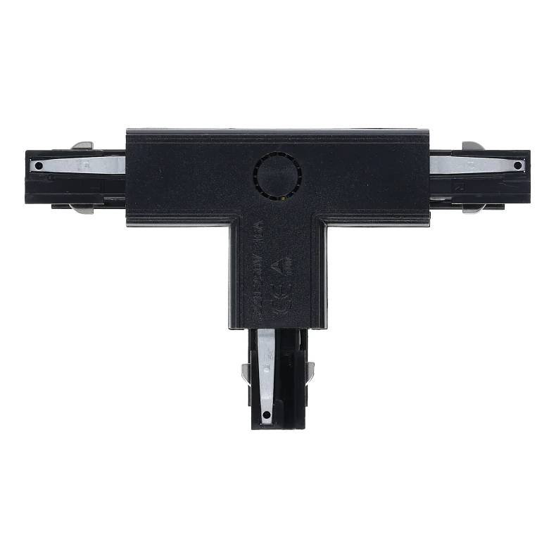 3-fase rail T-connector | Links-2 | Zwart