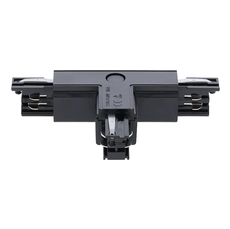 3-fase rail T-connector | Links-2 | Zwart