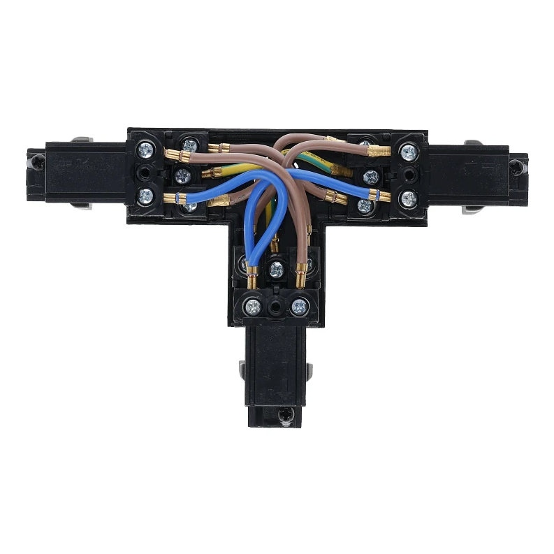 3-fase rail T-connector | Links-1 | Zwart