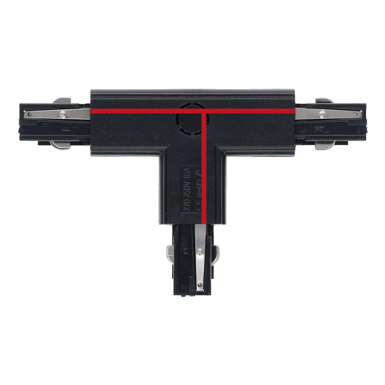 3-fase rail T-connector | Rechts-2 | Zwart