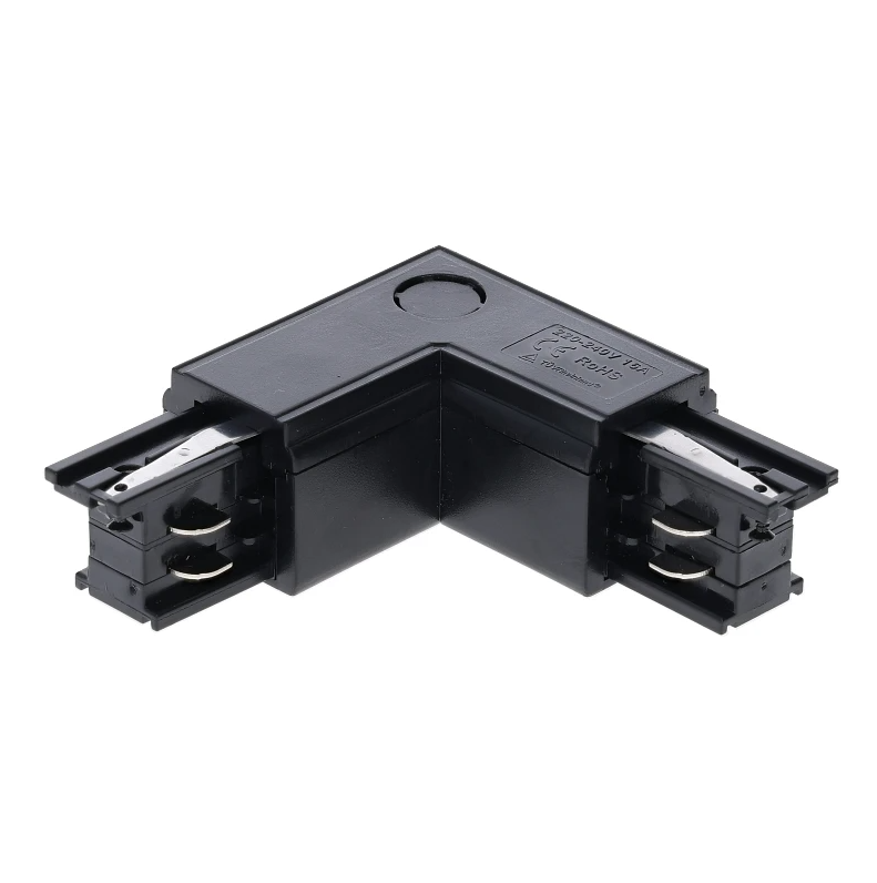 3-fase rail L-connector | Binnenhoek | Zwart