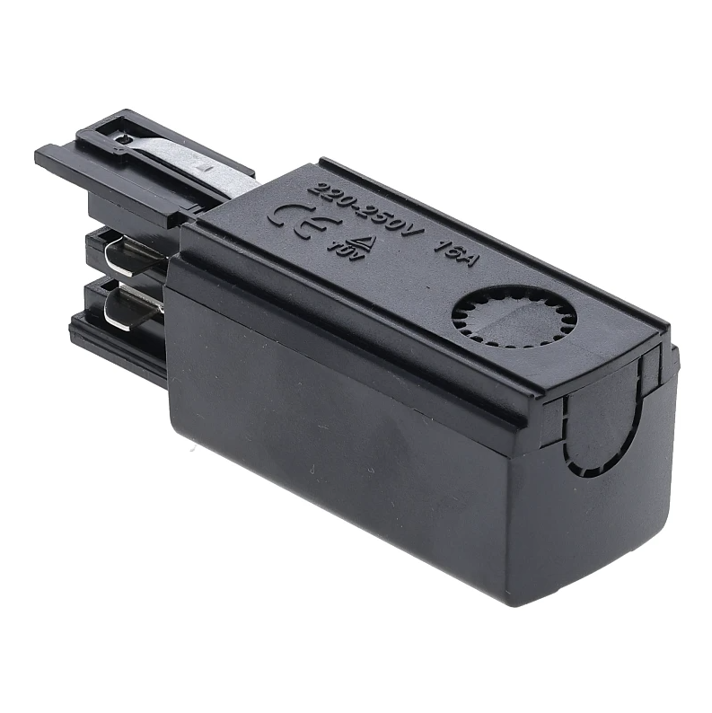 3-fase rail voedingsconnector | Links | Zwart