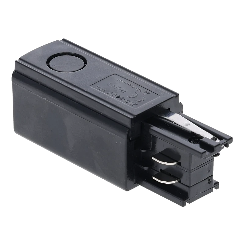 3-fase rail voedingsconnector | Rechts | Zwart