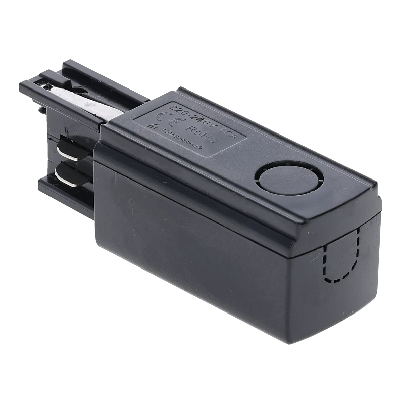 3-fase rail voedingsconnector | Rechts | Zwart