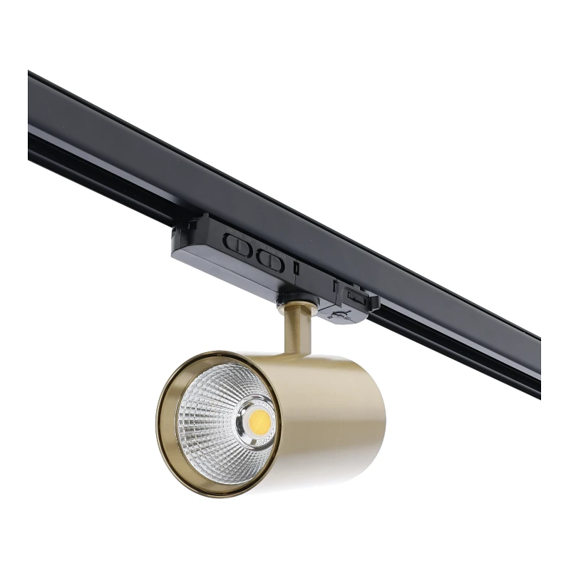 3-Phasen dimmbarer Schienenstrahler Rosalin | 10-20-30W | CCT-switch | Messing