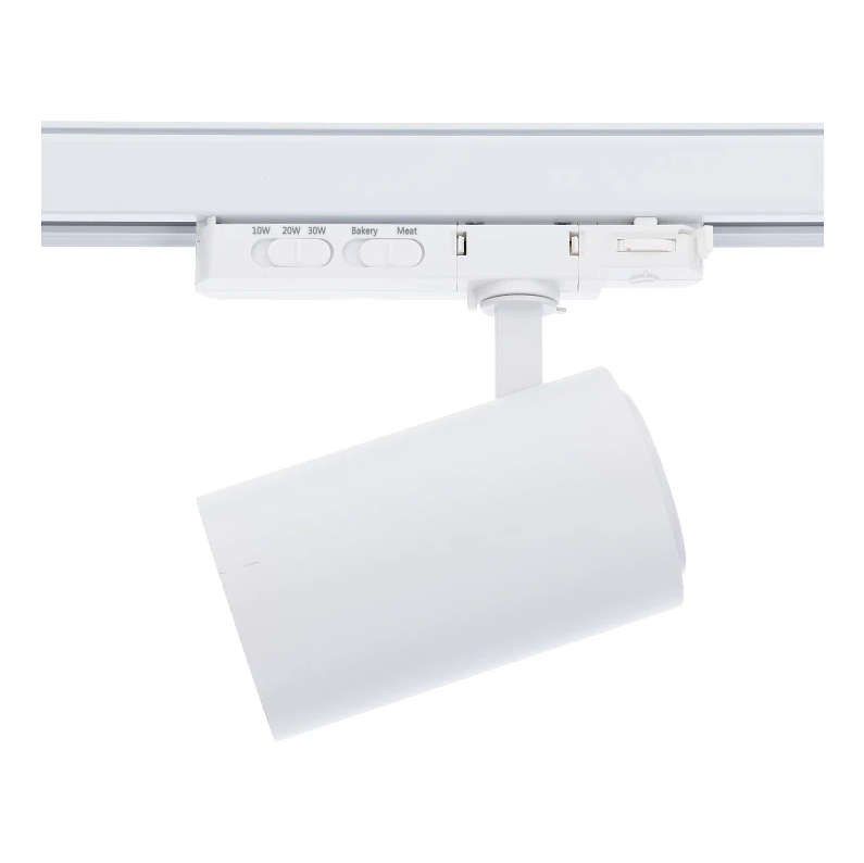 3-Phasen dimmbarer Schienenstrahler Rosalin | FOOD | 10-20-30W | CCT-switch | Wei&szlig;