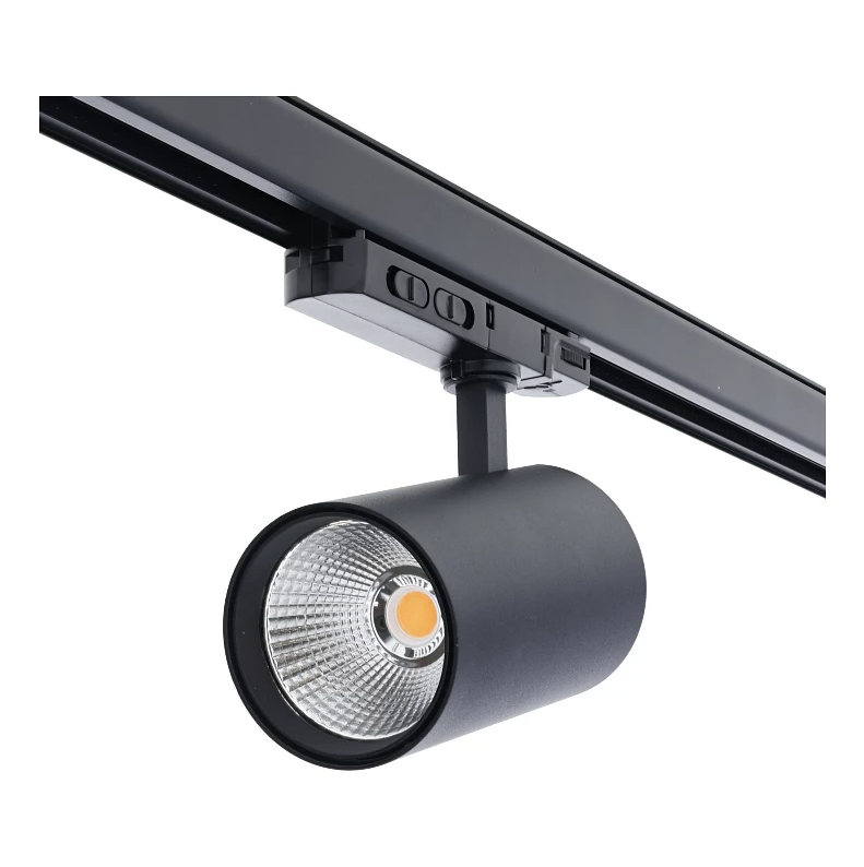 3-Phasen dimmbarer Schienenstrahler Rosalin | FOOD | 10-20-30W | CCT-switch | Schwarz
