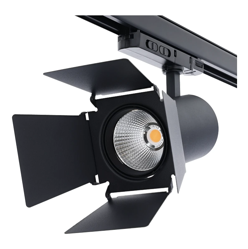 3-fase theaterkleppen railspot Rosalin | Zwart