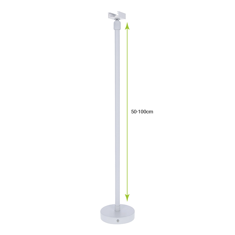 3-fase rail ophangsysteem draadstang 50 tot 100 cm | Wit | 2 stuks