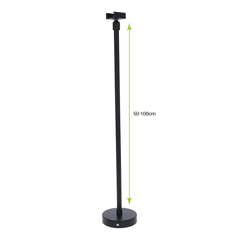 3-fase rail ophangsysteem draadstang 50 tot 100 cm | Zwart | 2 stuks