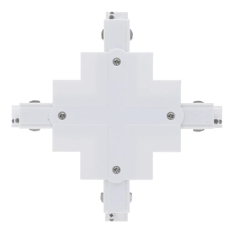 3-Phasen Einbauschiene X-Verbinder |  Wei&szlig;