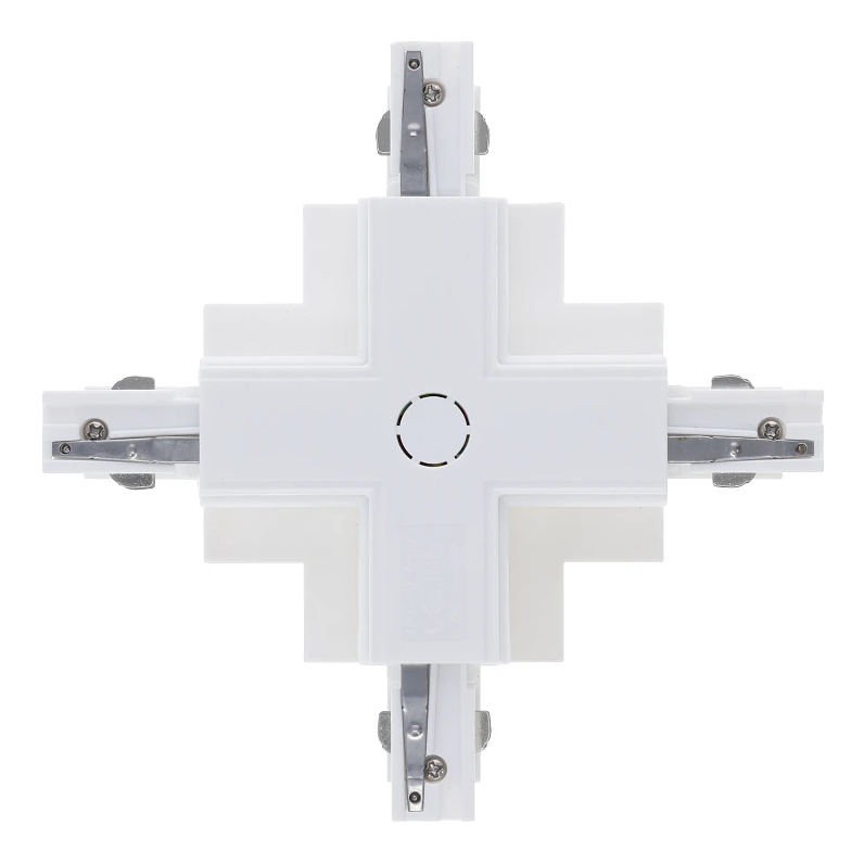 3-Phasen Einbauschiene X-Verbinder |  Wei&szlig;