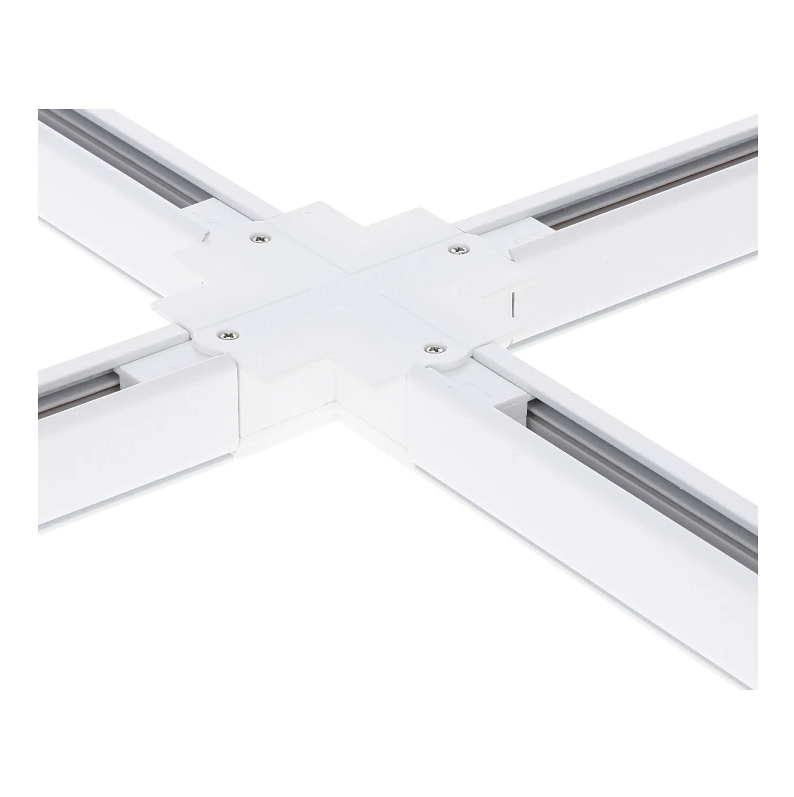 3-Phasen Einbauschiene X-Verbinder |  Wei&szlig;